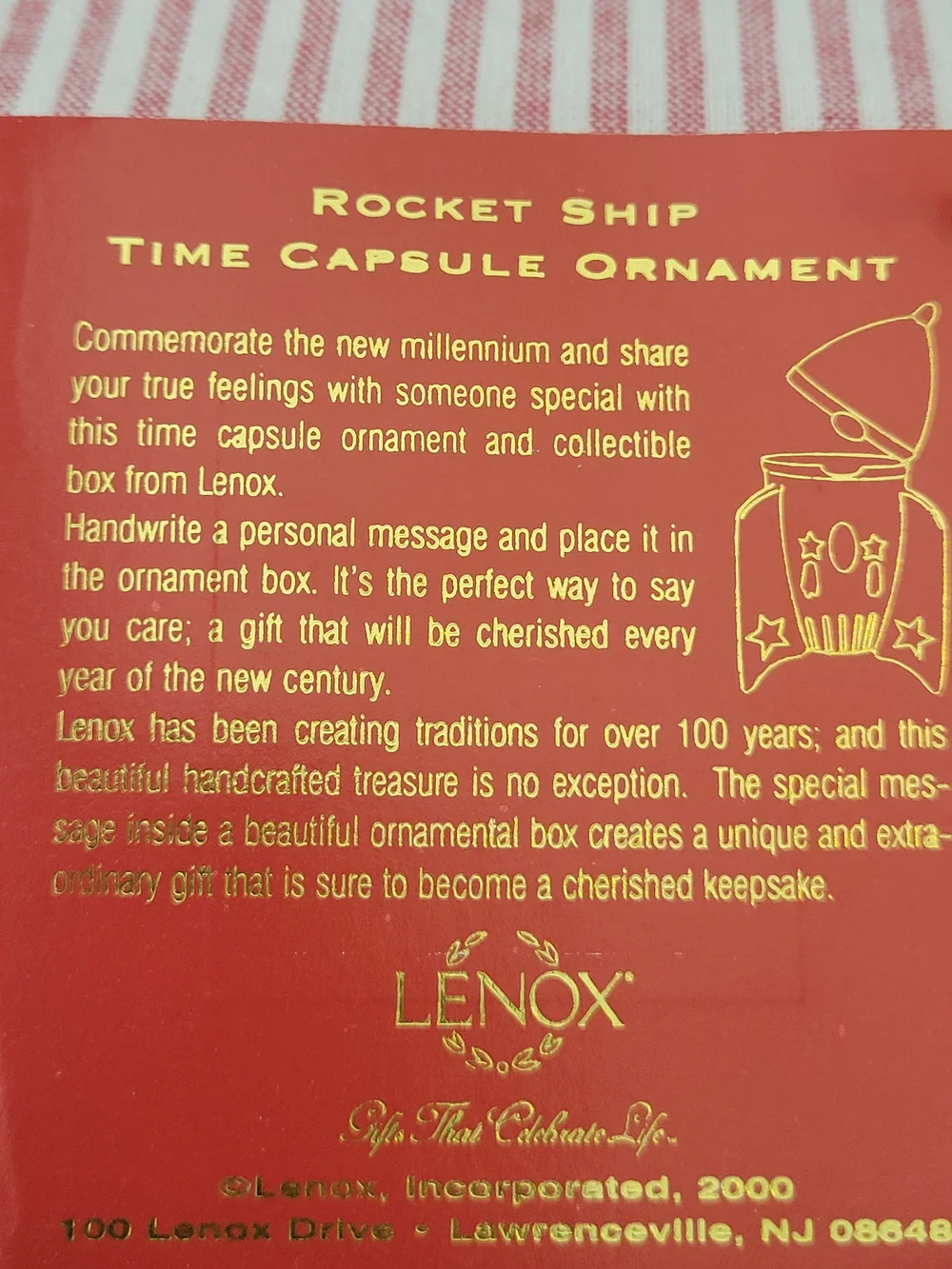Lenox Commorative Millenium Holiday Ornament